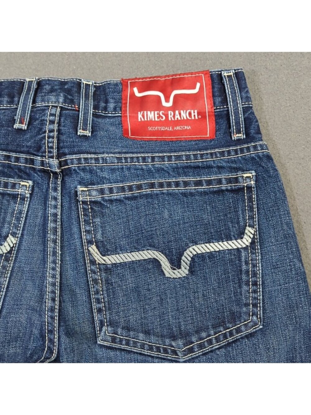 Kimes Ranch Jeans Men's 27x30 Blue Thomas Straight Fit Made In USA Western Denim